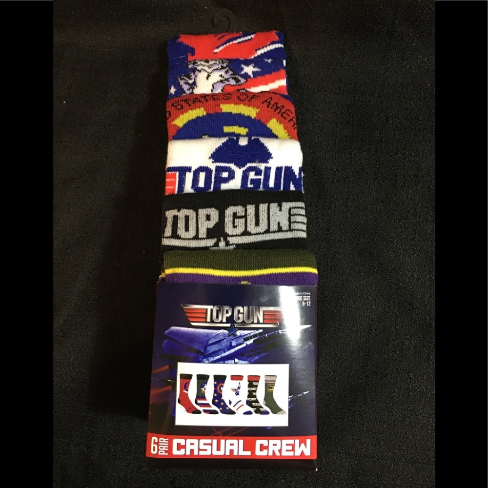 Brand New Men’s Top Gun Socks 6 Pair